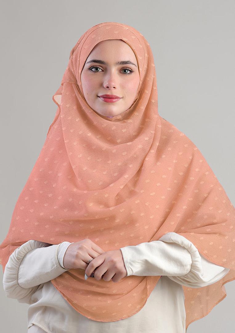 SALMON PINK - PLAIN BUTTI CHIFFON