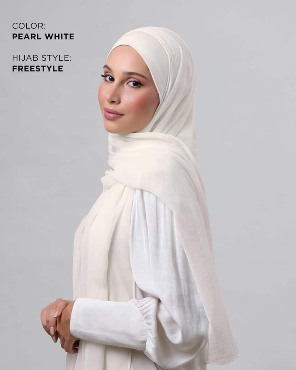 PEARL WHITE - PLAIN CHIFFON (BLACK LABEL)