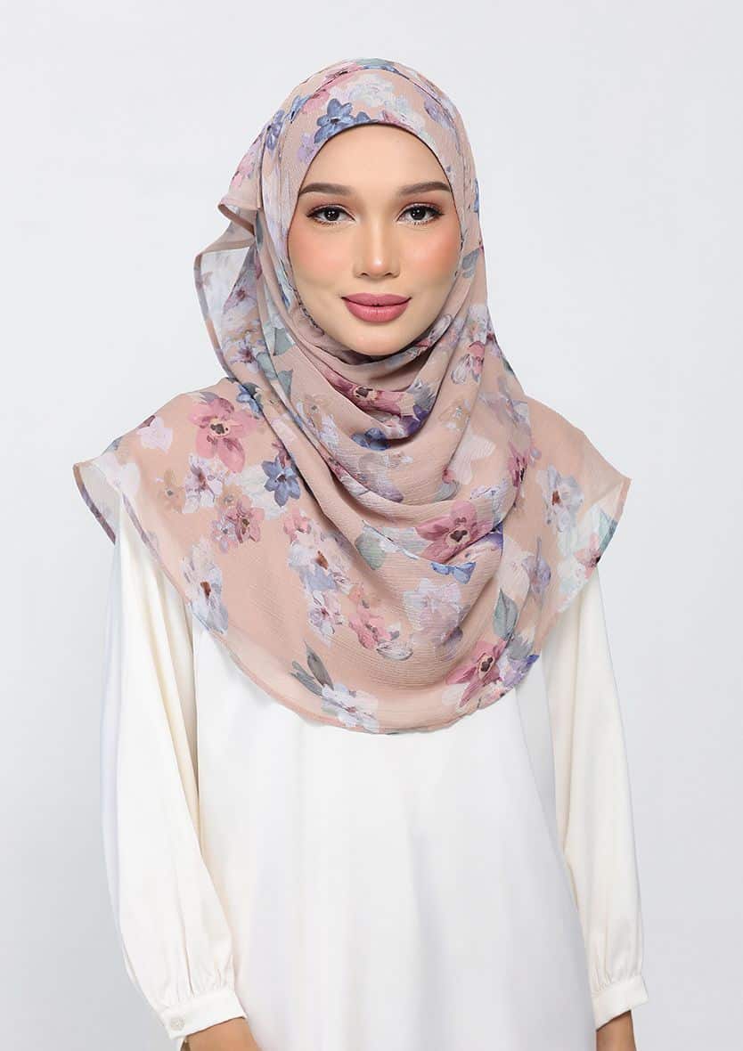 GARDEN BEIGE - PRINTED CHIFFON