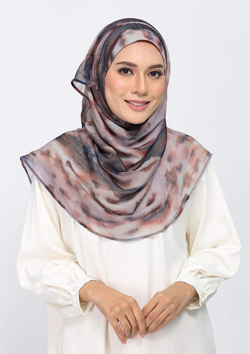 TIMBER FLAME - PRINTED CRINKLED CHIFFON