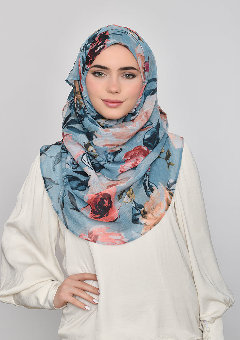 FAYROOZ- PRINTED CRINKLED CHIFFON