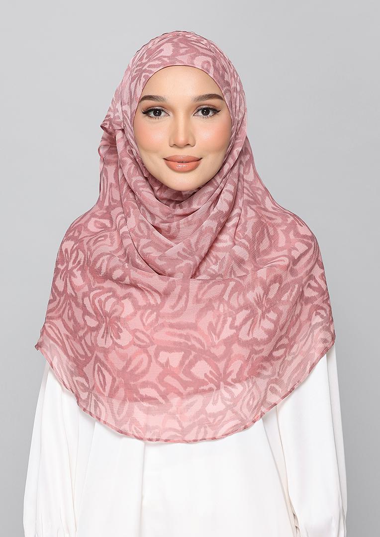 BLUSHWOOD LEAF - PRINTED CRINKLED CHIFFON