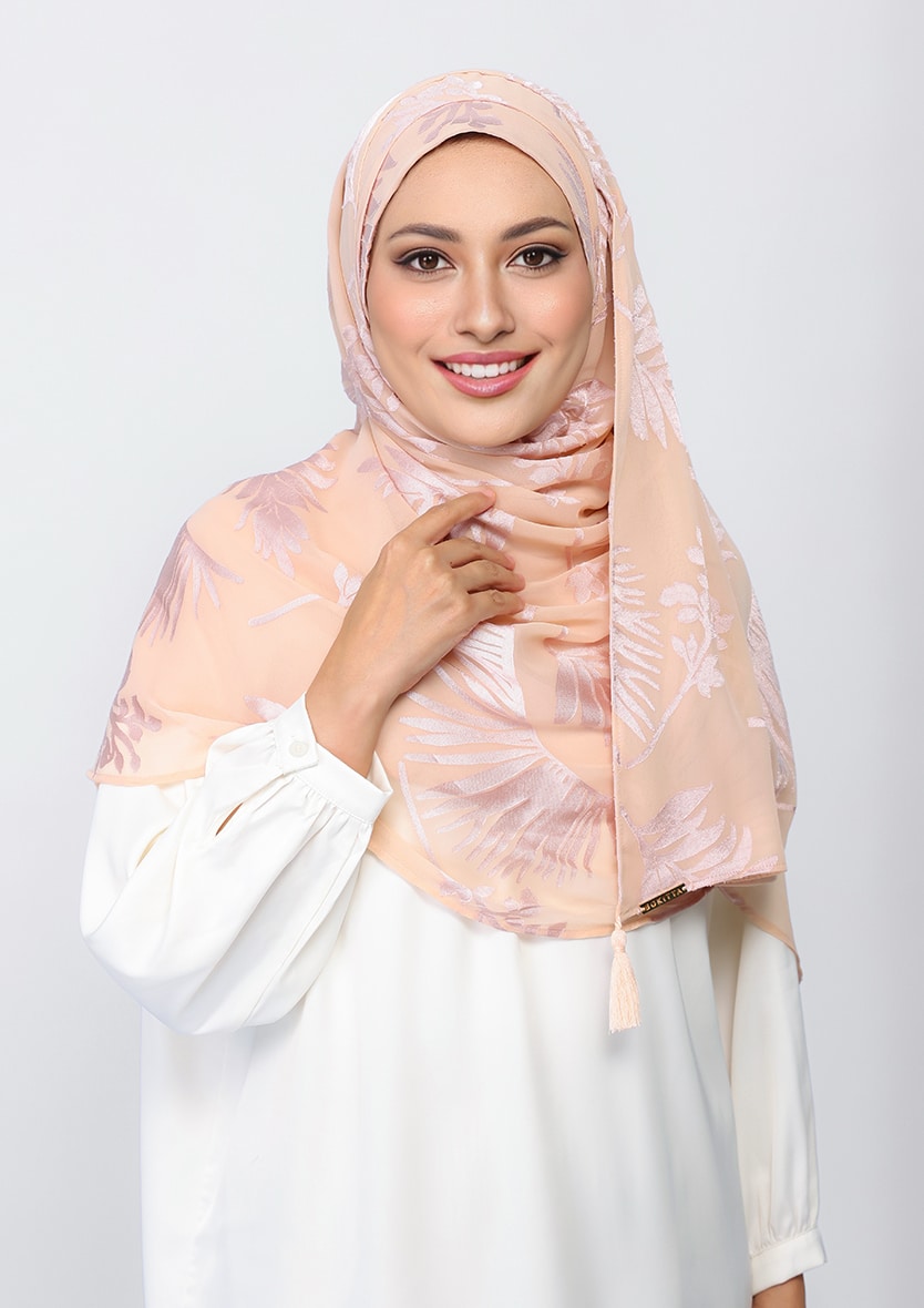 LIGHT ROSE PALM - PREMIUM PLAIN BRASSO GEORGETTE