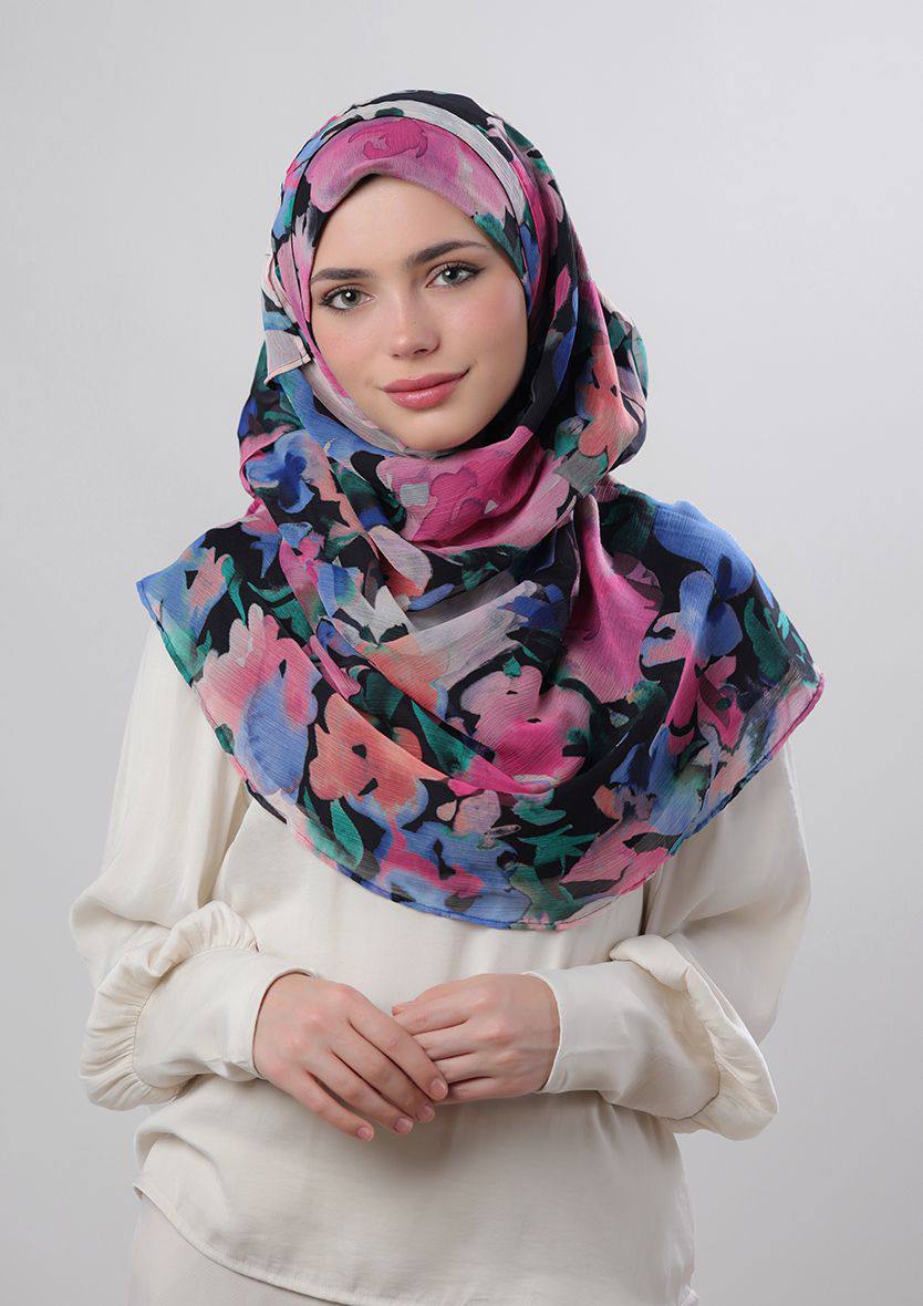 EDEN GARDEN - PRINTED CRINKLED CHIFFON