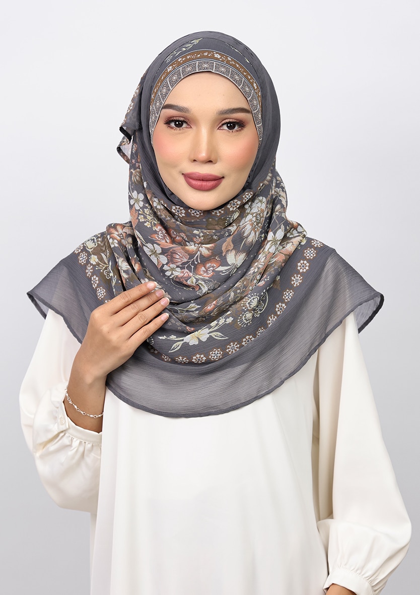 ANDALUS BLOOM - PRINTED CRINKLED CHIFFON