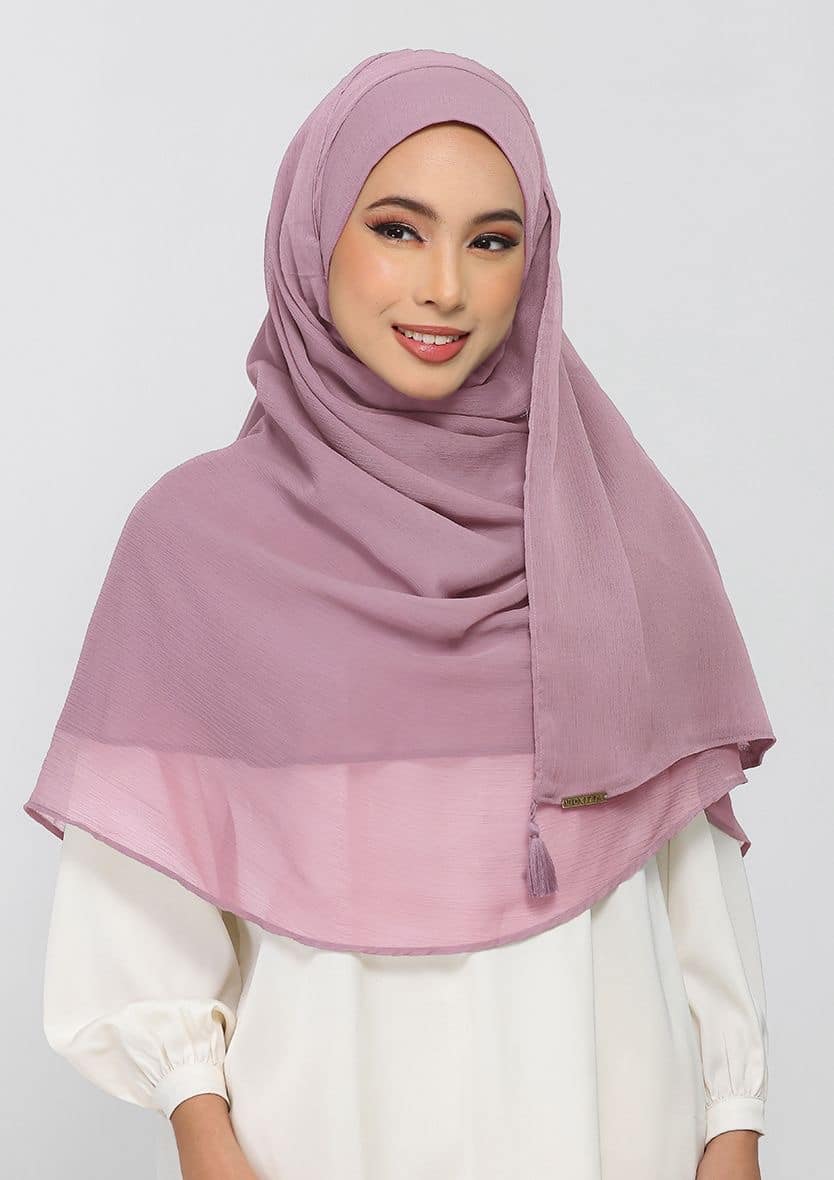 ELDERBERRY - PLAIN CRINKLED CHIFFON