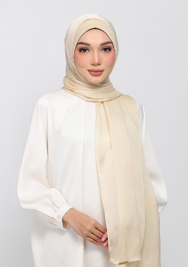 SOFT YELLOW - PLAIN CRINKLED SATIN (R)