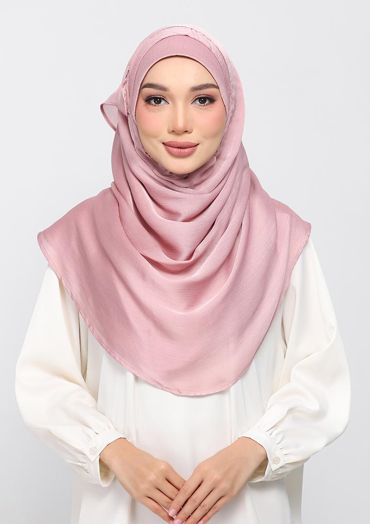 BLUSH PINK - PLAIN CRINKLED SATIN (R)