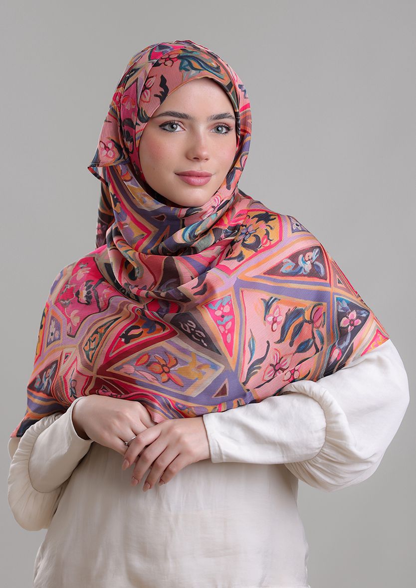 WAZIR KHAN - PRINTED CHIFFON (R)