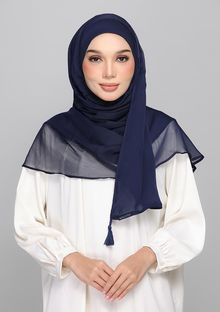 NAVY BLAZER - BASIC PLAIN LITE CHIFFON