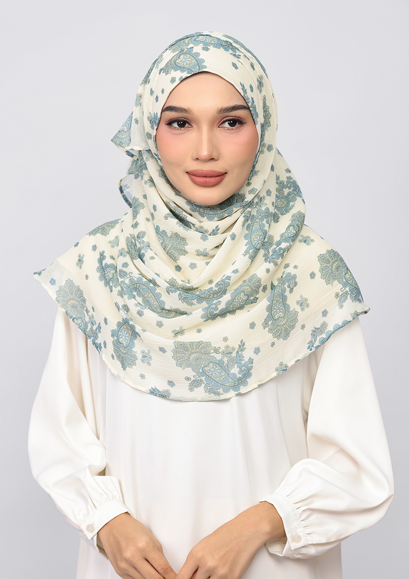 SAGE PAISLEY - PRINTED CHIFFON