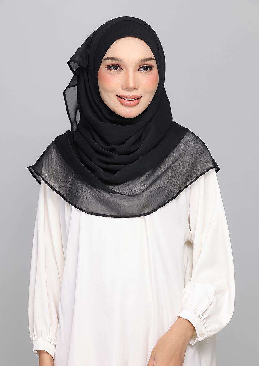 JETBLACK- BASIC PLAIN LITE CHIFFON