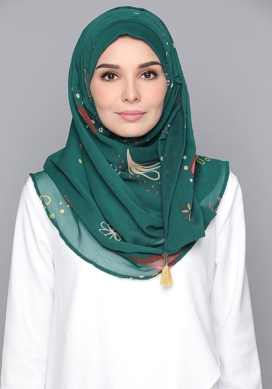MORAVIA FOREST - PRINTED CRINKLED CHIFFON