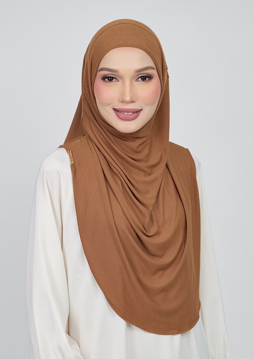 TOFFEE - RIBBED LENZING MICROMODAL INSTANT JERSEY-PREORDER