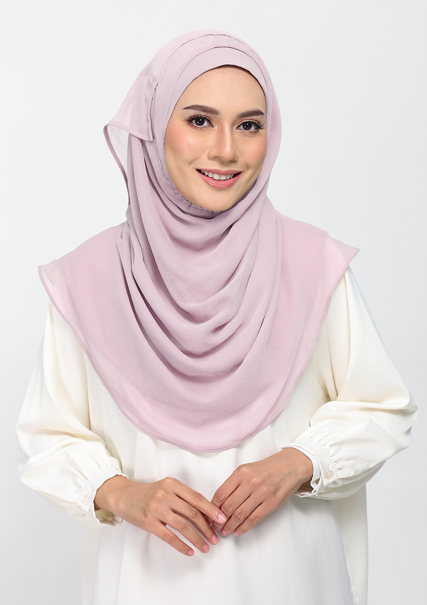 DUSTY ORCHID - PLAIN CRINKLED CHIFFON