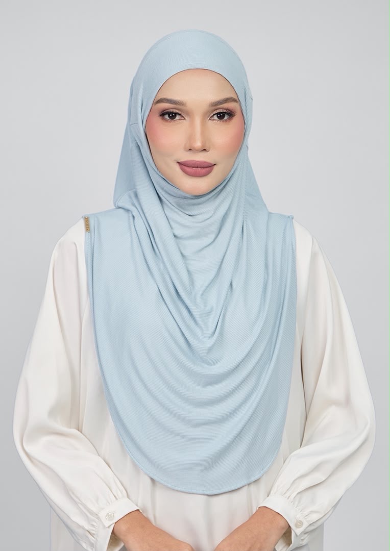 BABY BLUE - RIBBED LENZING MICROMODAL INSTANT JERSEY-PREORDER
