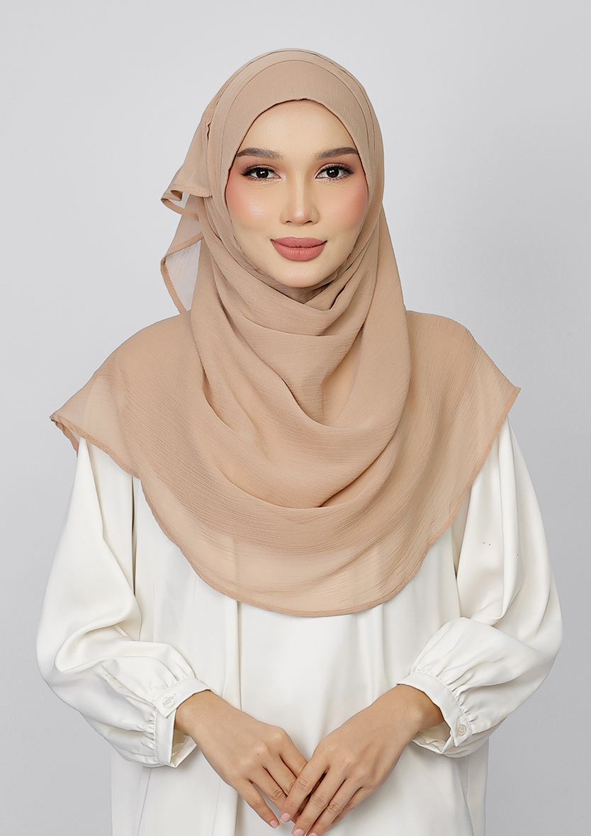 SOFT SAND - PLAIN CRINKLED CHIFFON