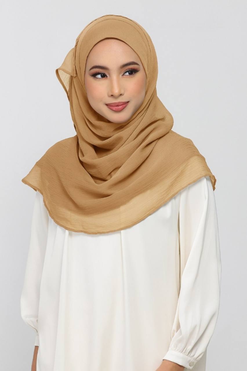 TOPAZ  - PLAIN CRINKLED CHIFFON