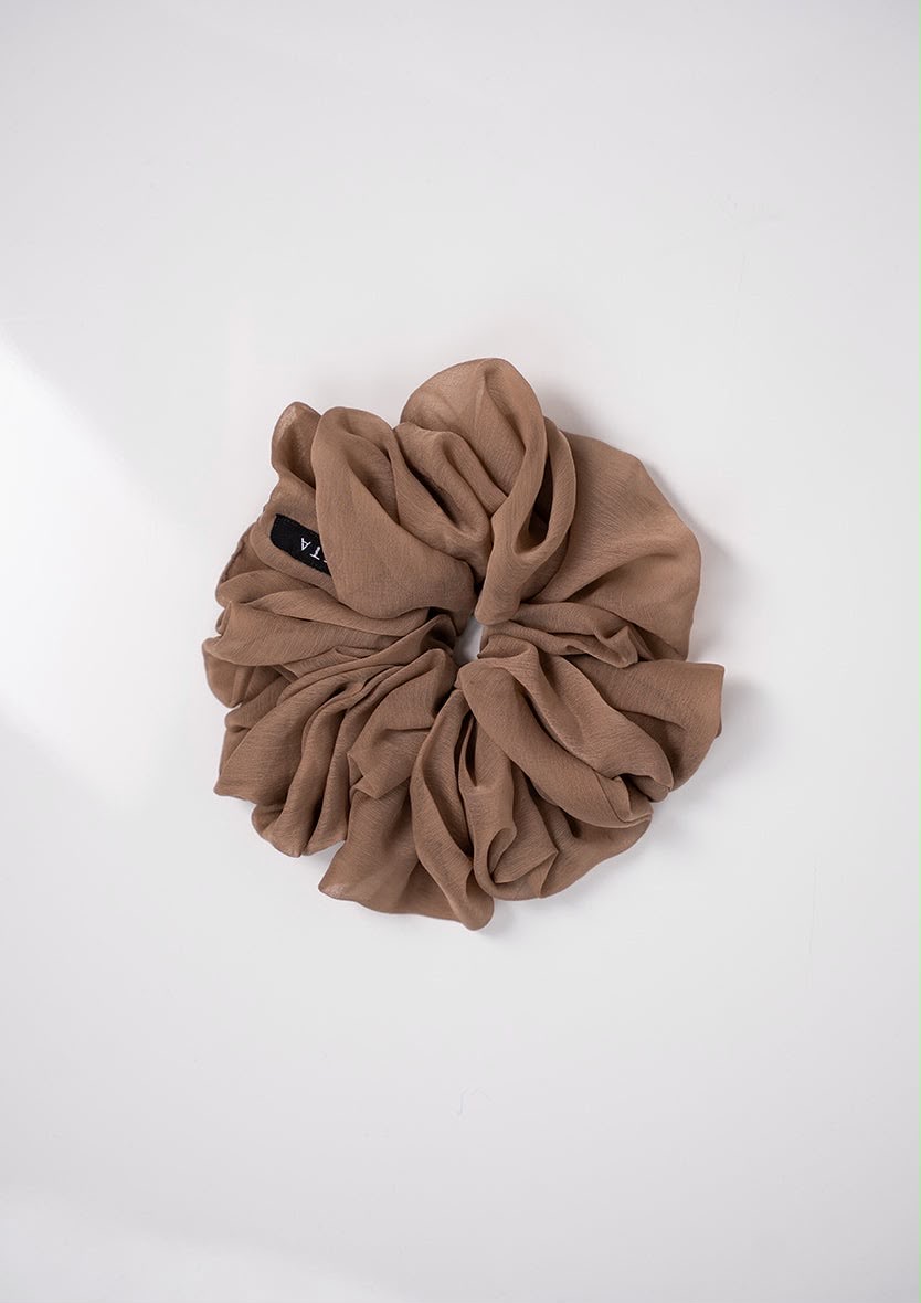 TAUPE  - SCRUNCHIE LITE CHIFFON