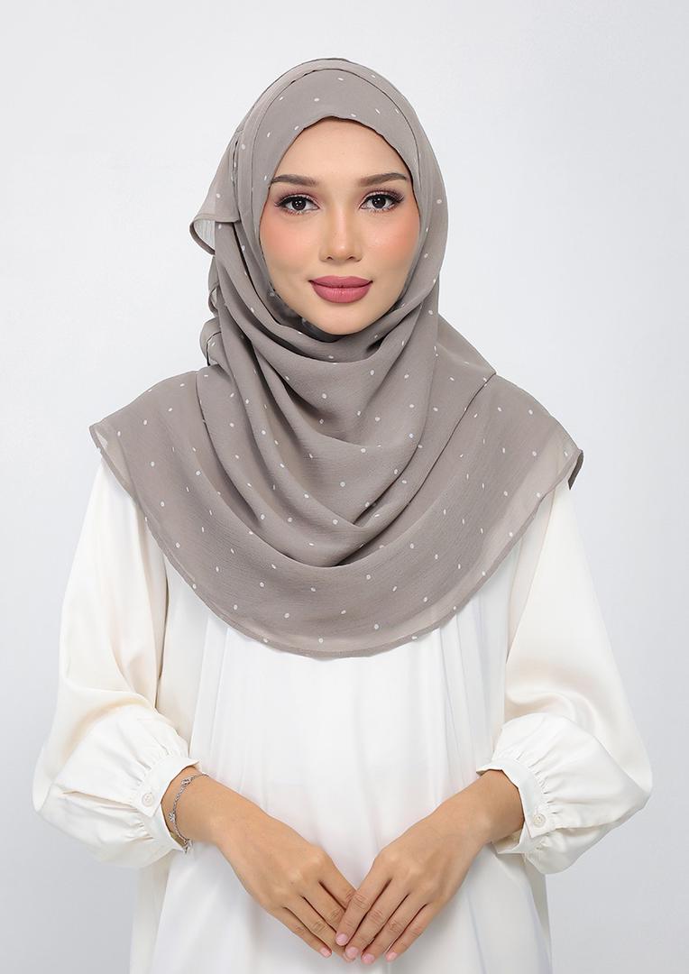 POLKA SAND - PRINTED CRINKLED CHIFFON