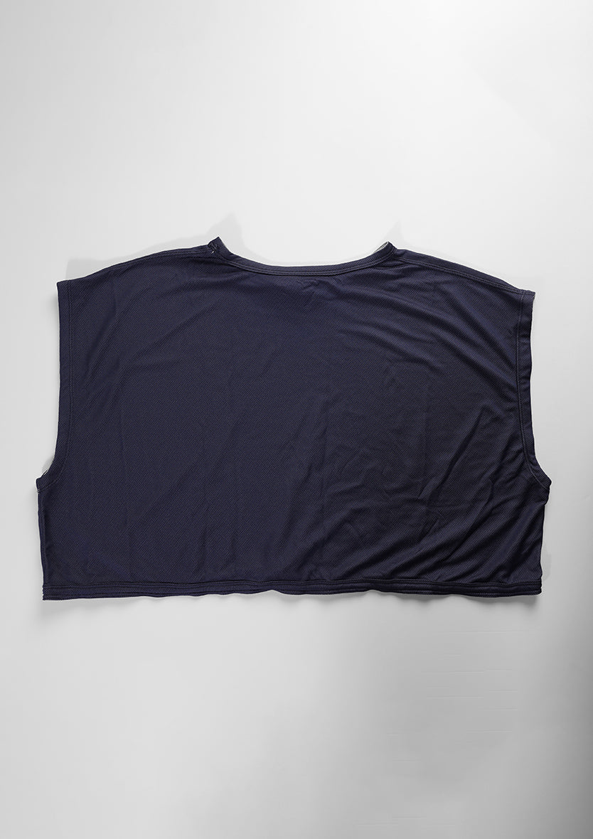 BOKITTA ACTIVE SPORTS TOP NAVY - PLAIN HEATHER FUNCTIONAL MESH
