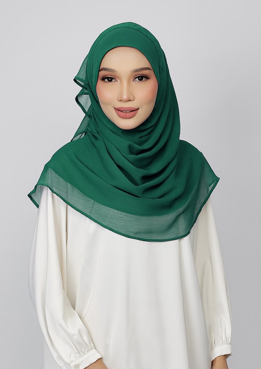 EVERGREEN- PLAIN CRINKLED CHIFFON
