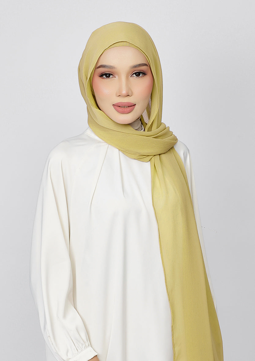 HONEY GOLD - PLAIN CRINKLED CHIFFON