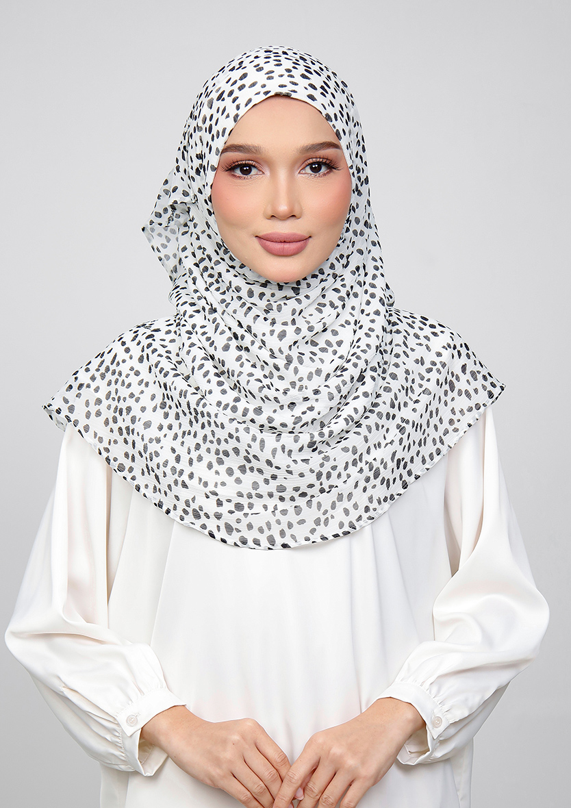 CLASSIC SPOTS - PRINTED CRINKLED CHIFFON