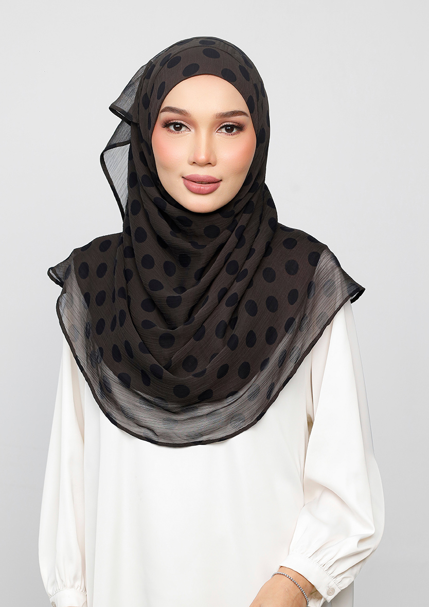 POLKA COOKIE - PRINTED CRINKLED CHIFFON