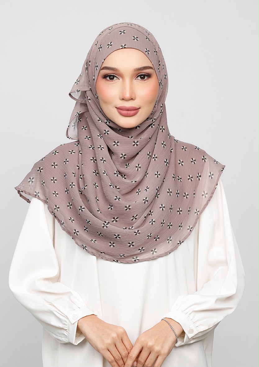 POLKA STAR - PRINTED CRINKLED CHIFFON